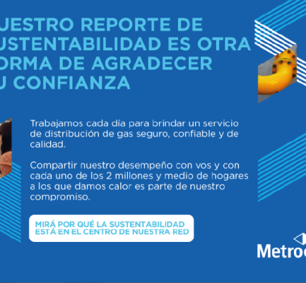 MetroGAS presenta su Reporte de Sustentabilidad 2019-2020