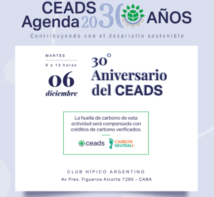 La celebración del 30° Aniversario del CEADS será carbono neutral