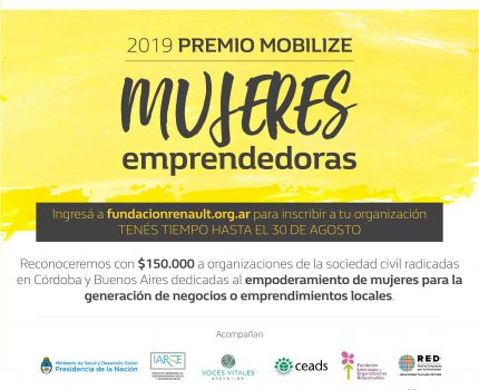 Fundación Renault lanza el Premio Mobilize para mujeres emprendedoras