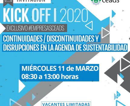 Kick off 2020 «Continuidades/Discontinuidades y Disrupciones en la Agenda de Sustentabilidad»